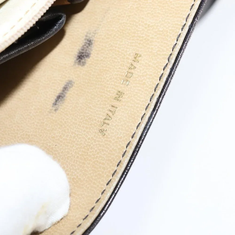 Authentic CELINE Shoulder Bag Leather Dark Brown Gold - Picture 3 of 16